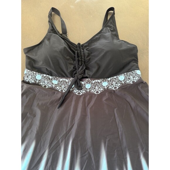 Women's Two-Piece Tankini swimsuit Tummy Control Swim Dress with Boy shorts 22W - Picture 9 of 16